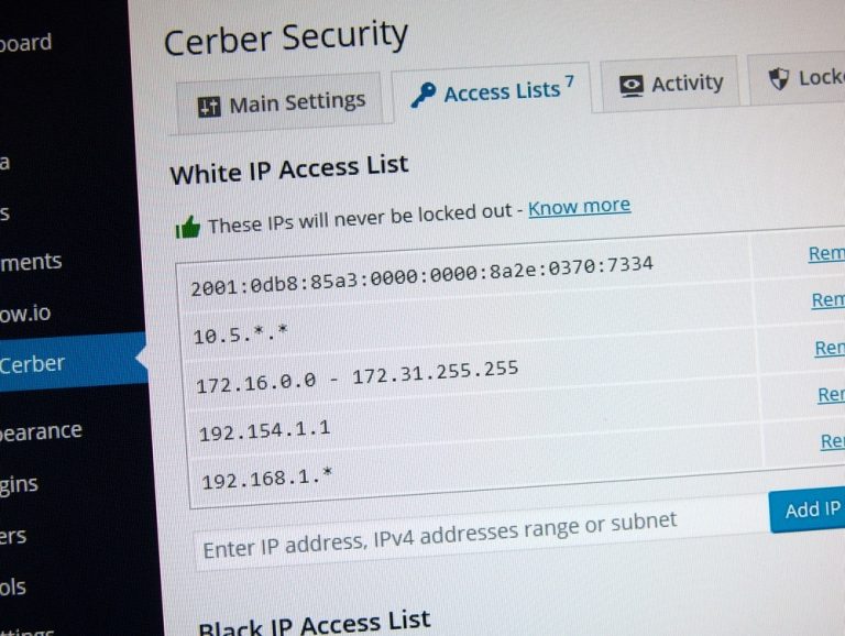 Using IP Access Lists to limit access and protect WordPress