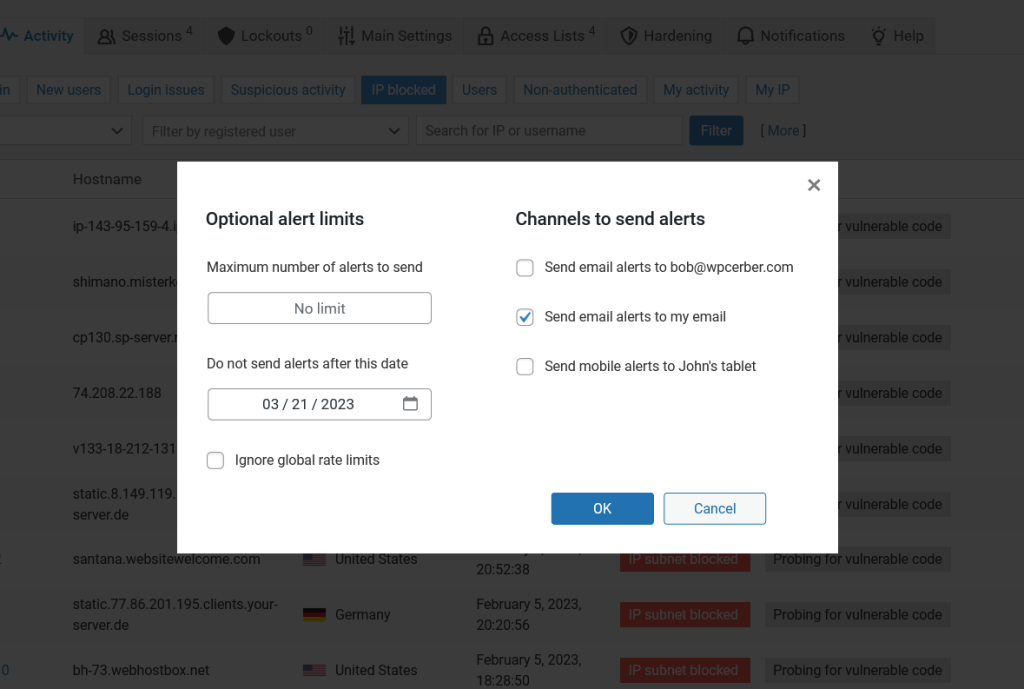 Email alerts and mobile notifications for WordPress plugin